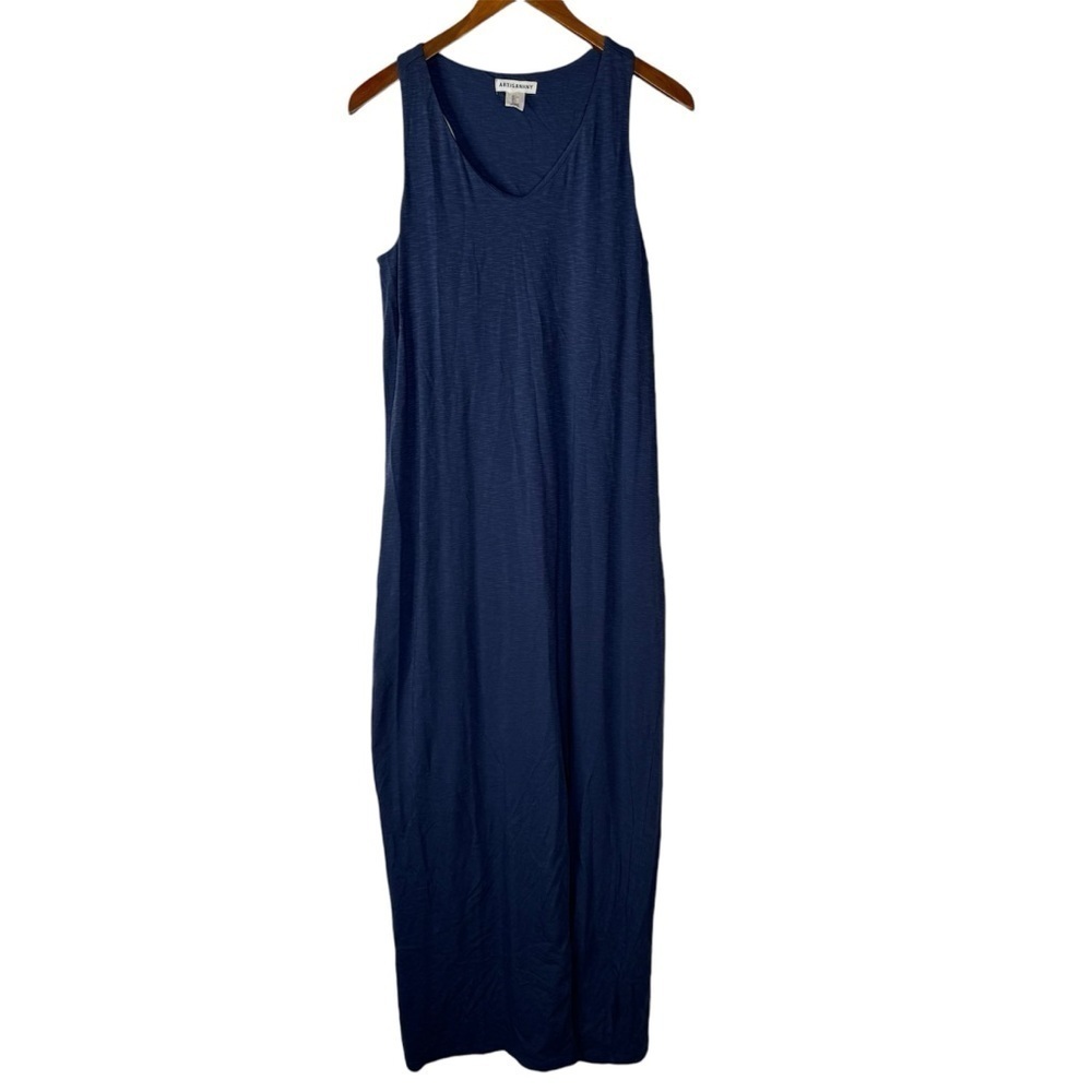 Artisan NY Blue Knit Sleeveless Maxi Dress‎ Size Large